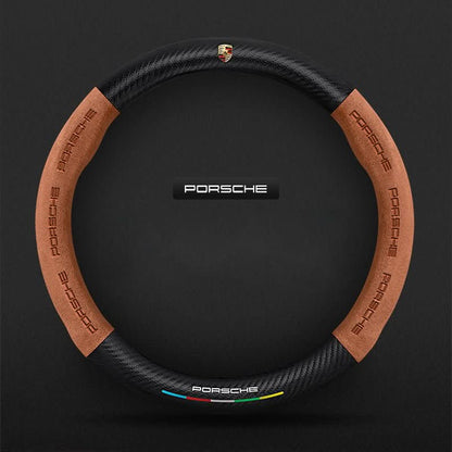 Breathable Leather Steering Wheel Cover – Non-Slip Grip