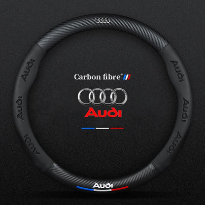 Breathable Leather Steering Wheel Cover – Non-Slip Grip