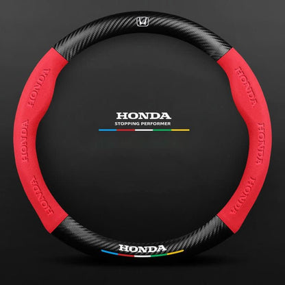 Breathable Leather Steering Wheel Cover – Non-Slip Grip