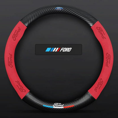 Breathable Leather Steering Wheel Cover – Non-Slip Grip