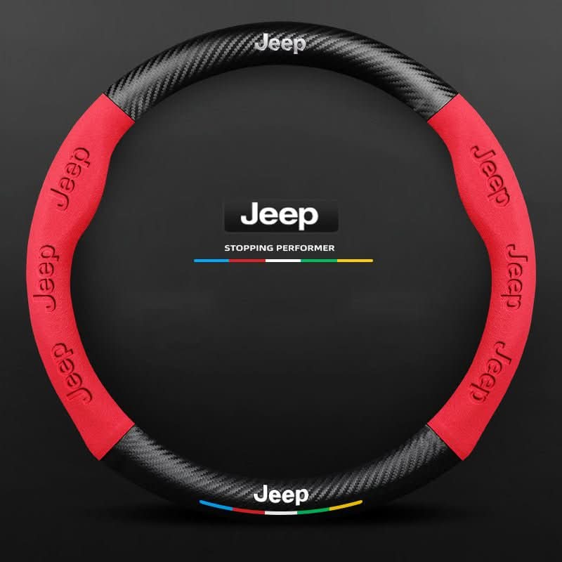 Breathable Leather Steering Wheel Cover – Non-Slip Grip