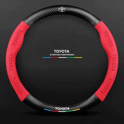 Breathable Leather Steering Wheel Cover – Non-Slip Grip