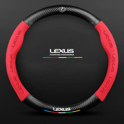 Breathable Leather Steering Wheel Cover – Non-Slip Grip
