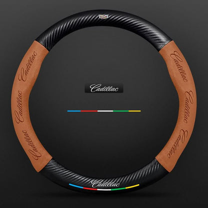 Breathable Leather Steering Wheel Cover – Non-Slip Grip