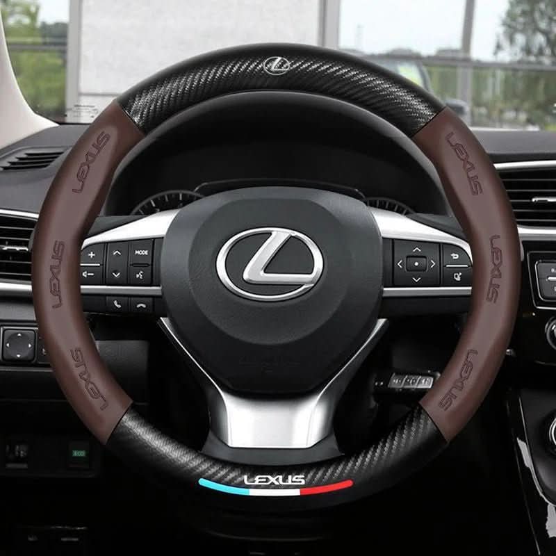 Breathable Leather Steering Wheel Cover – Non-Slip Grip