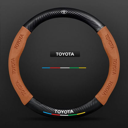 Breathable Leather Steering Wheel Cover – Non-Slip Grip