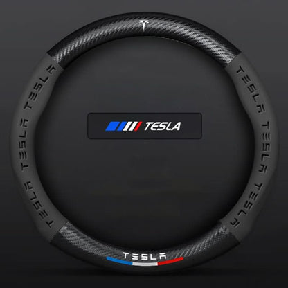 Breathable Leather Steering Wheel Cover – Non-Slip Grip