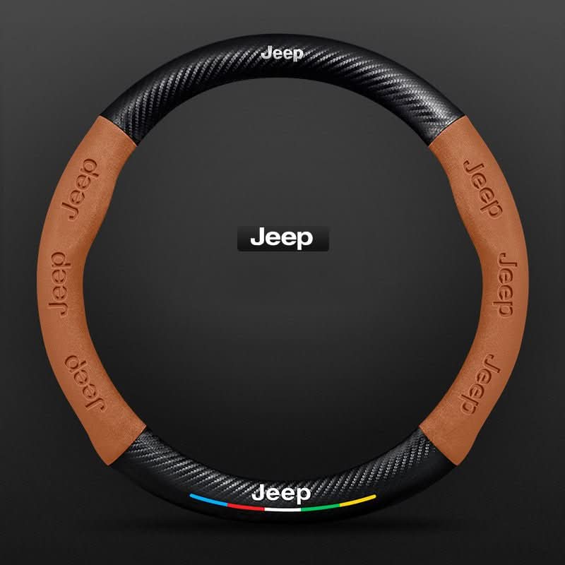 Breathable Leather Steering Wheel Cover – Non-Slip Grip