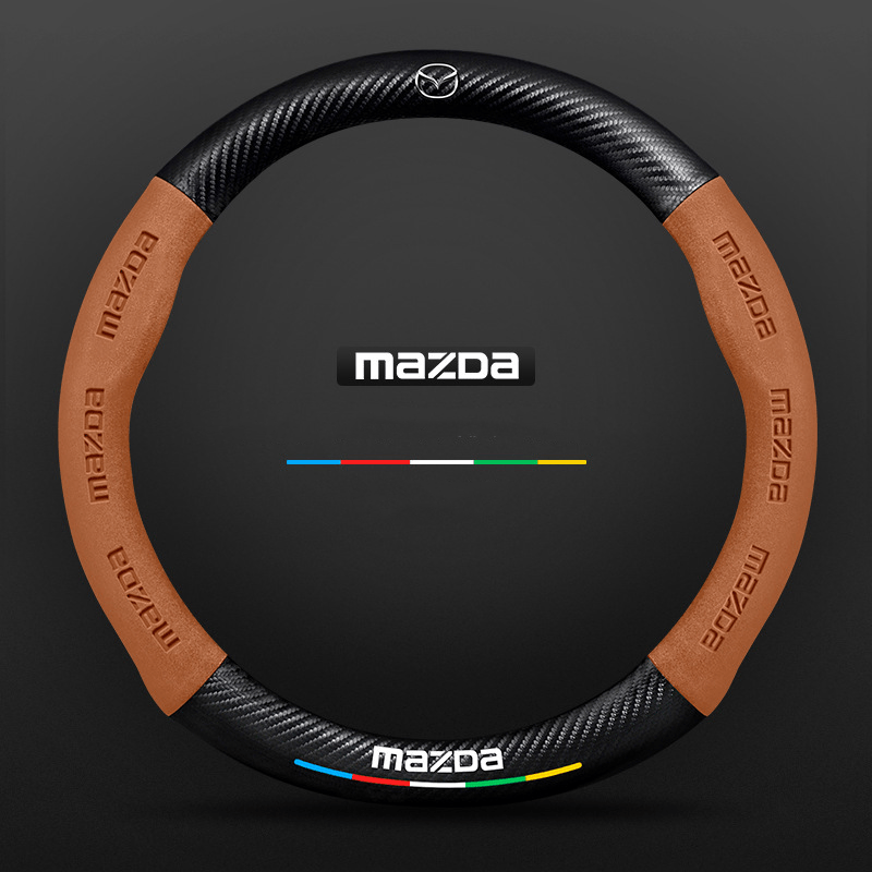 Breathable Leather Steering Wheel Cover – Non-Slip Grip