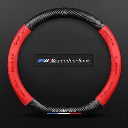 Breathable Leather Steering Wheel Cover – Non-Slip Grip