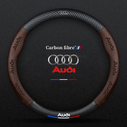 Breathable Leather Steering Wheel Cover – Non-Slip Grip
