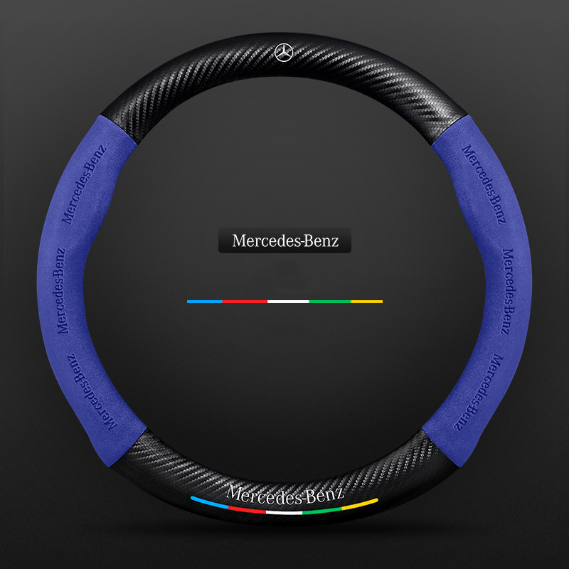 Breathable Leather Steering Wheel Cover – Non-Slip Grip