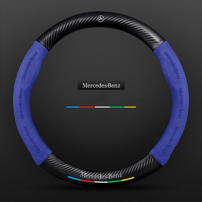 Breathable Leather Steering Wheel Cover – Non-Slip Grip