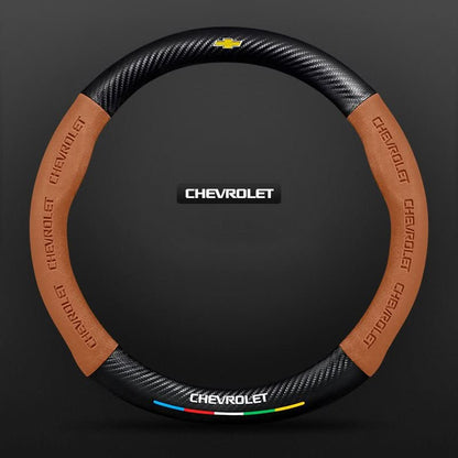 Breathable Leather Steering Wheel Cover – Non-Slip Grip
