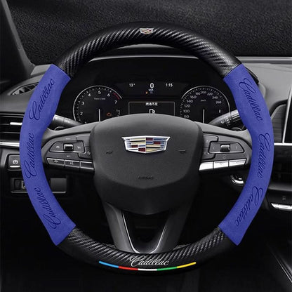 Breathable Leather Steering Wheel Cover – Non-Slip Grip