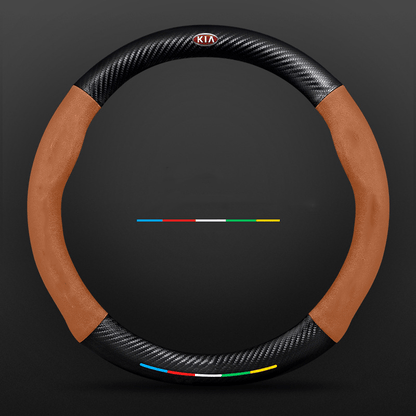 Breathable Leather Steering Wheel Cover – Non-Slip Grip