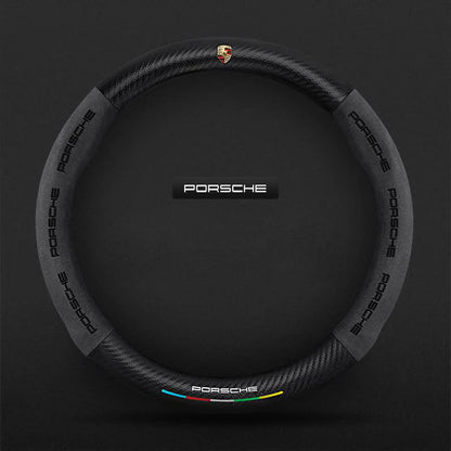 Breathable Leather Steering Wheel Cover – Non-Slip Grip