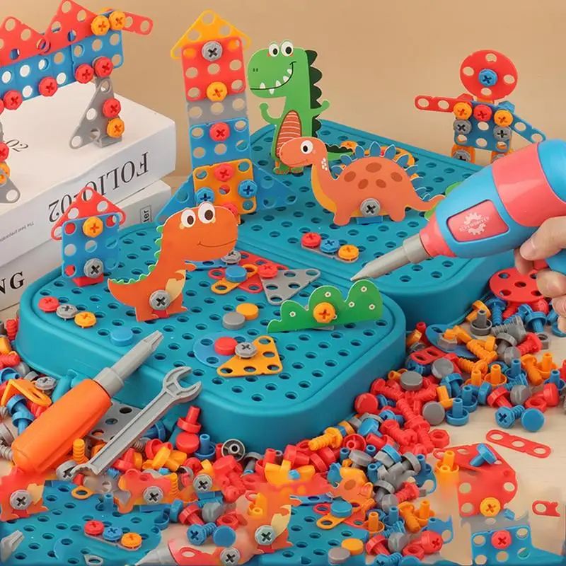 Creative Building Set with Toy Drill – Kids' Portable Construction Case