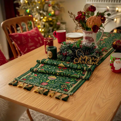 Festive Flora Table Runner for Holiday Gatherings