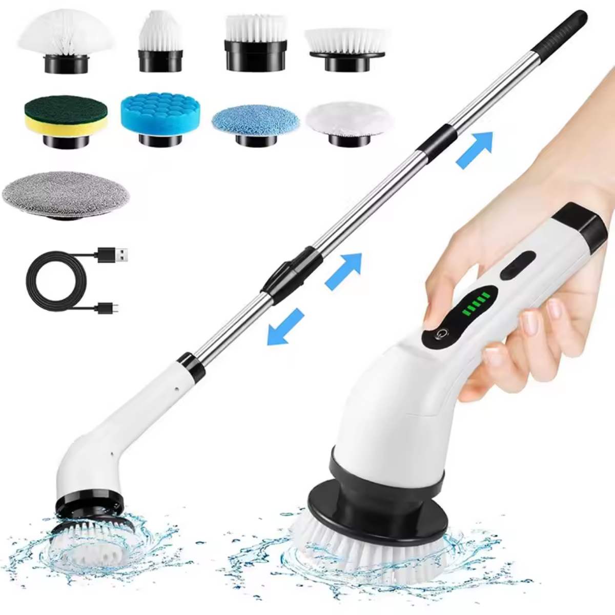 9-in-1 Electric Brush for Versatile Cleaning Tasks