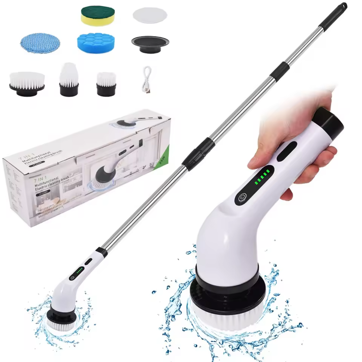 9-in-1 Electric Brush for Versatile Cleaning Tasks