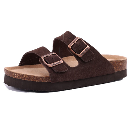 Summer Beach Sandals with Soft Cork Footbed and Suede Platform for All