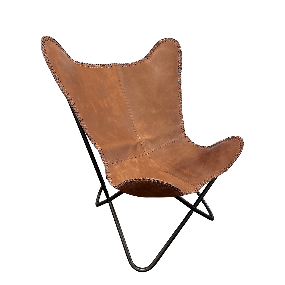 Genuine Leather Bat Chair in Various Colors Available