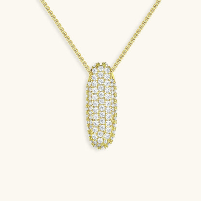 Initial Pendant Necklace with Bubble Diamond Design