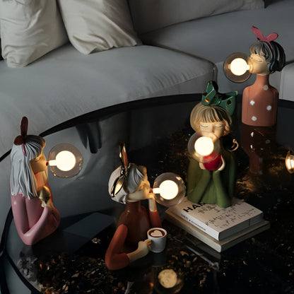 Bubble Night Light Table Lamp for Girls – Decorative Bedside Lamp