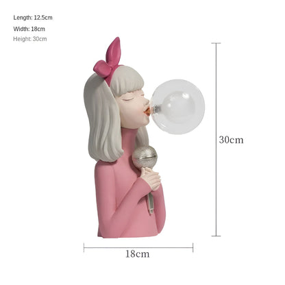 Bubble Night Light Table Lamp for Girls – Decorative Bedside Lamp