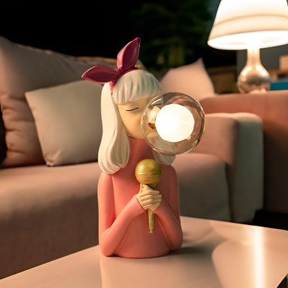 Bubble Night Light Table Lamp for Girls – Decorative Bedside Lamp
