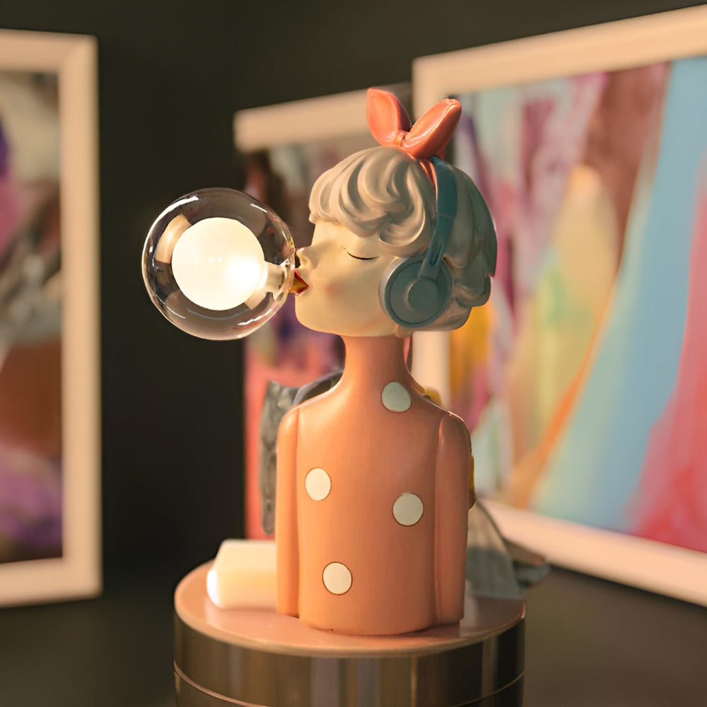 Bubble Night Light Table Lamp for Girls – Decorative Bedside Lamp