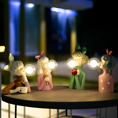 Bubble Night Light Table Lamp for Girls – Decorative Bedside Lamp