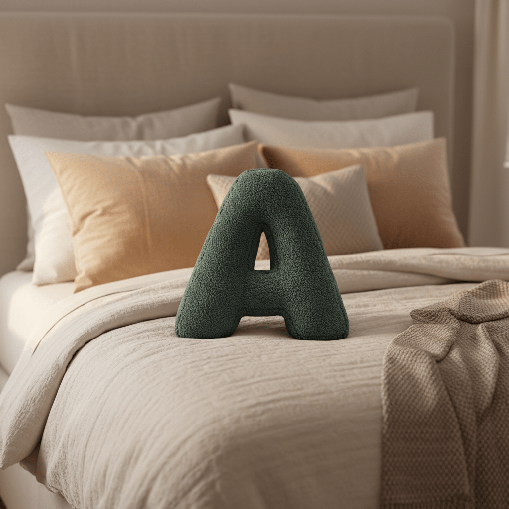 Personalized Velvet Letter Pillow | Cozy Home Decor