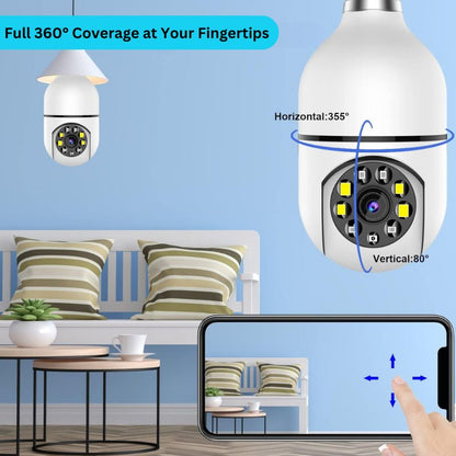 1080P HD Security Camera with Smart 360° Light Bulb Function
