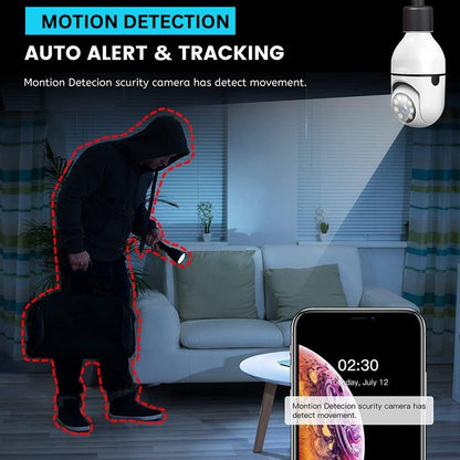 1080P HD Security Camera with Smart 360° Light Bulb Function