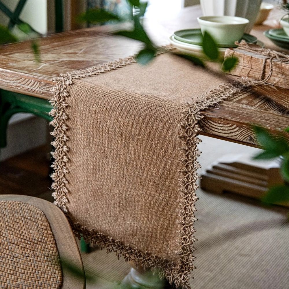 Chic Natural Jute Table Runner for Every Occasion