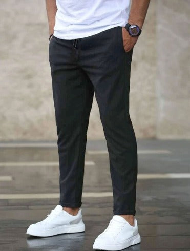 Elegant Fabric Trousers with Modern Fit