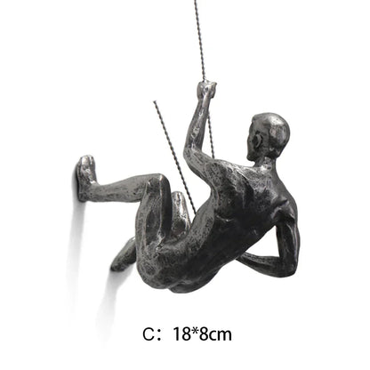 Climbing Figures Wall Decor – Inspirational Resin and Iron Art