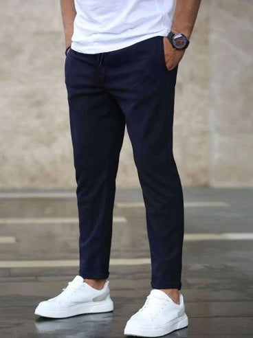 Elegant Fabric Trousers with Modern Fit