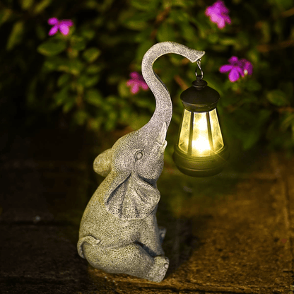 Solar Garden Lamp - Elephant Design