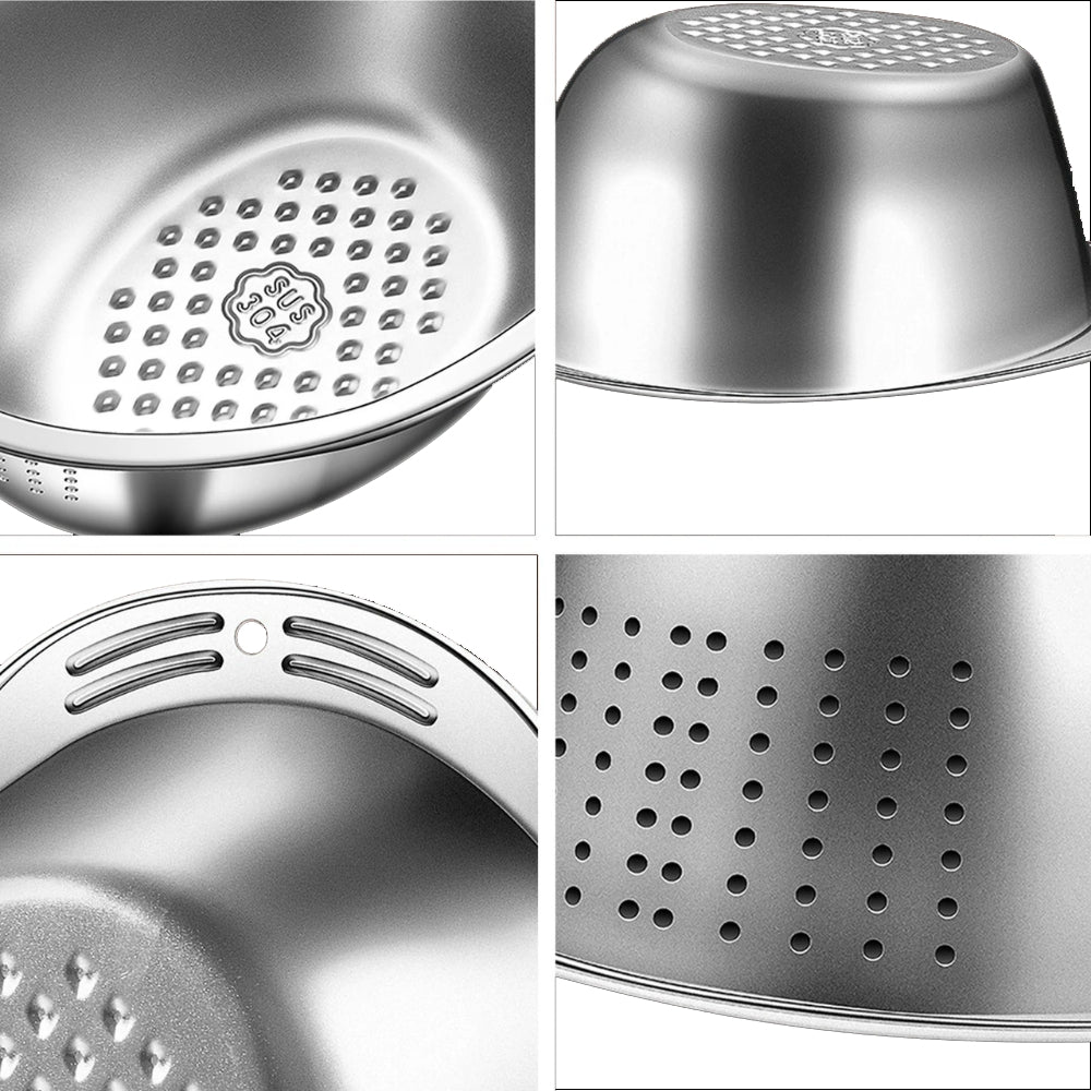 Elegant Mesh Strainer for Effortless Food Preparation