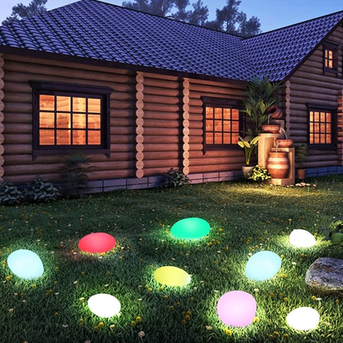 Garden Pathway and Landscape Decorative Solar LED Cobblestone Light