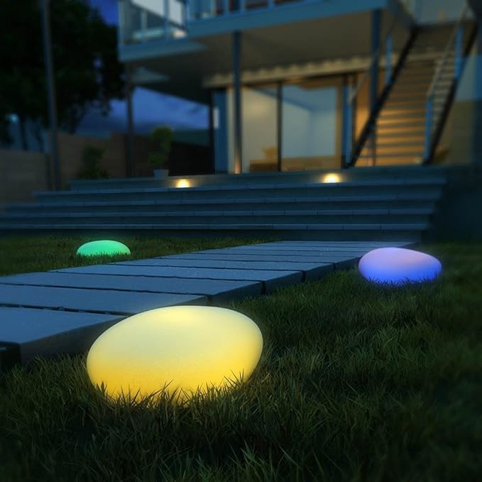 Garden Pathway and Landscape Decorative Solar LED Cobblestone Light