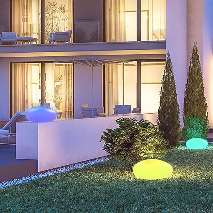 Garden Pathway and Landscape Decorative Solar LED Cobblestone Light