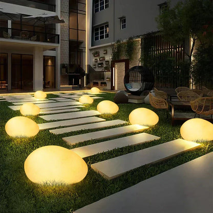 Garden Pathway and Landscape Decorative Solar LED Cobblestone Light