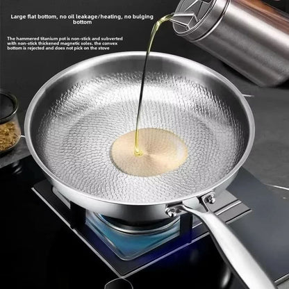 Titanium Hammered Frying Pan for Cooking