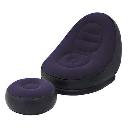 Inflatable Lounge Chair with Footrest for Indoor and Outdoor Relaxation