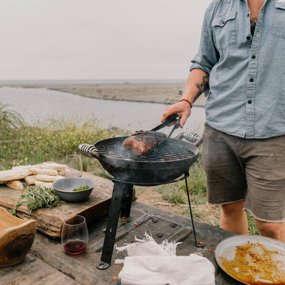 Versatile Cast Iron Outdoor Cooking Station