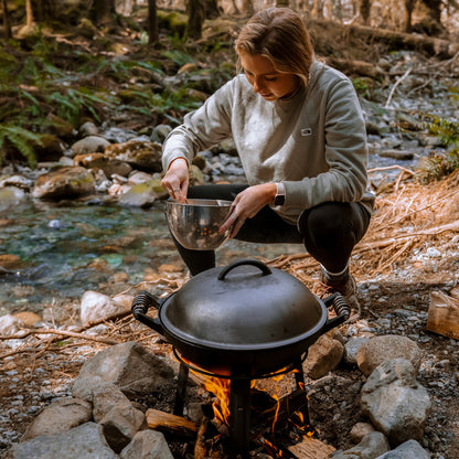 Versatile Cast Iron Outdoor Cooking Station
